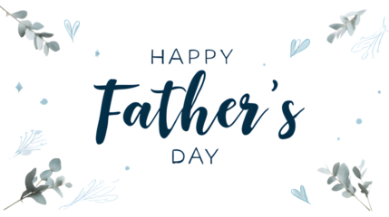 Celebrate father's day with love isolated on white background