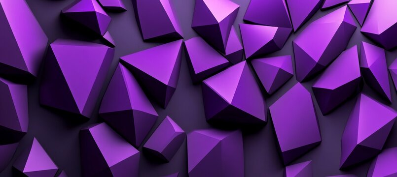 Elegant Modern Lavender Jewel Geometric Pattern with Volumetric Figures for Stylish Background