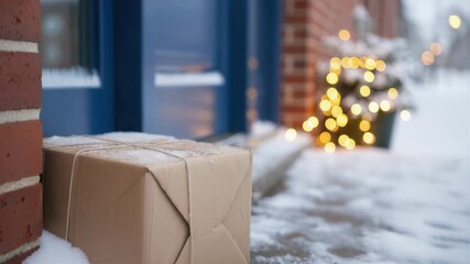 Winter package delivery risk, doorstep parcel exposure snow cold, last mile logistics challenges, holiday shipping delays, e-commerce fulfillment pressure, residential delivery vulnerability