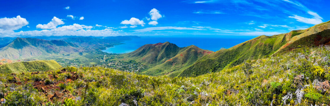 Panoramic Mountain Landscape in Mont-Dore, New Caledonia