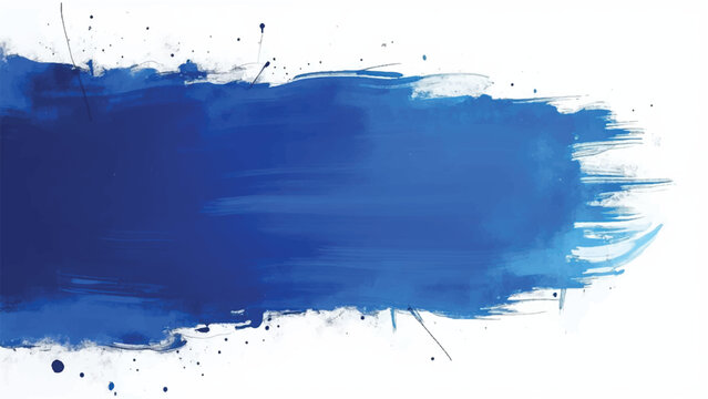 Blue paint brush strokes abstract background. Brush strokes art. Ble brush stroke on white background. 