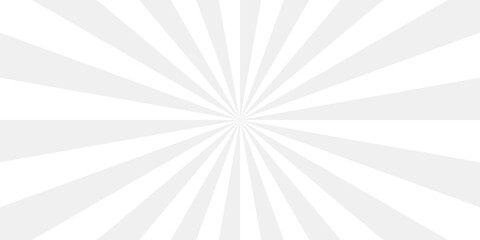 Fototapeta premium Abstract white and gray retro with sunburst pattern design. Vintage sunrays illustration swirl grunge spiral line. sun beam vector banner design and comic burst gradient concept pattern.