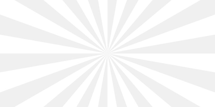 Abstract white and gray retro with sunburst pattern design. Vintage sunrays illustration swirl grunge spiral line. sun beam vector banner design and comic burst gradient concept pattern.