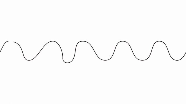self drawing animation, Wavy curly stroke one line art, hand drawn scribbly dividing element drawing continuous, Twiddle swirl separator curve strip with volutes and tendril design.
