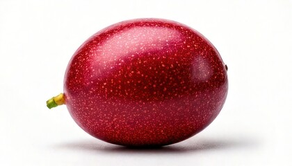 Fresh Red Plum Fruit on White.
