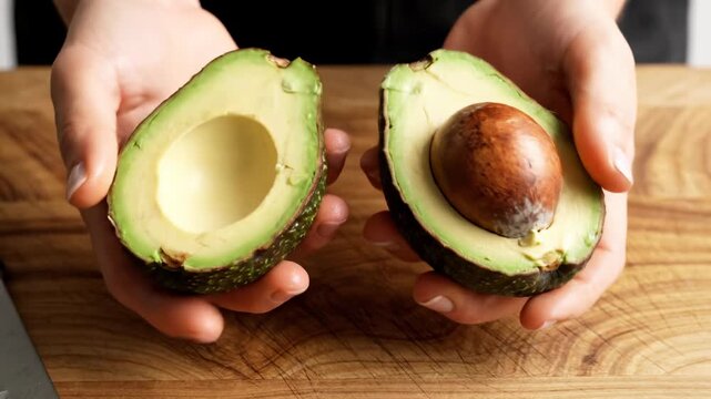 Preparing Fresh Avocado - A Step-by-Step Guide to Cutting and Enjoying this Healthy Fruit.