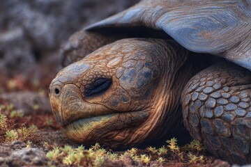 Obraz premium Sleeping Galapagos tortoise Series
