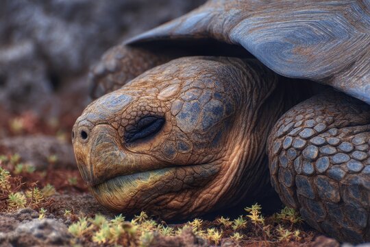 Sleeping Galapagos tortoise Series