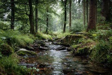 Obraz premium Small creek in the forest