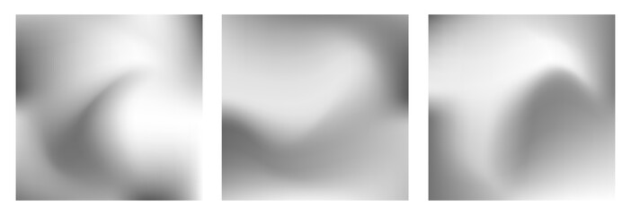 Obraz premium Set of abstract backgrounds with a soft, blurred silver metallic texture