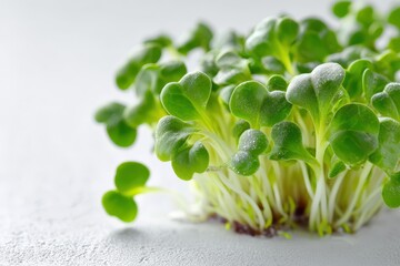 Microgreens are tiny edible shoots from various plants like arugula and kale often used in salads