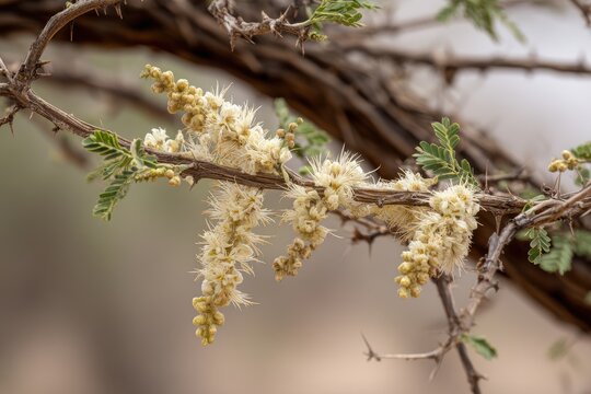 Prosopis glandulosa or honey mesquite is a thorny shrub or tree of the legume family ranging from small to medium size