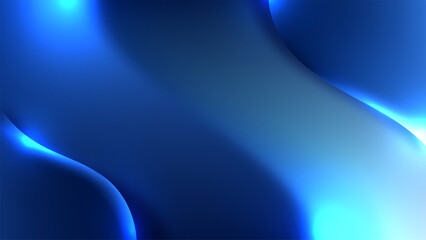 futuristic dark blue motion background featuring luminous blue light leaks and smooth organic curves for corporate web headers
