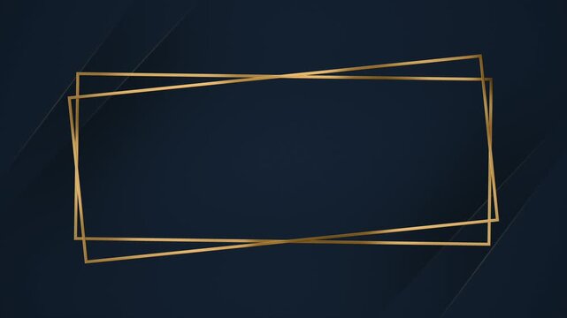 Luxurious gold frame banner template for elegant branding and premium business presentation design concept