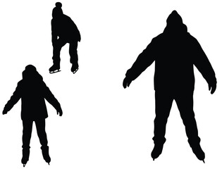 collection of silhouettes of people rollerblading