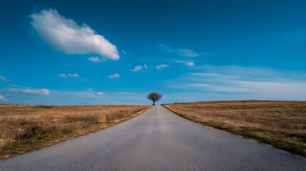 穏やかな春空の風景素材