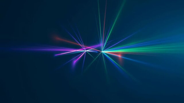 Colorful laser light beams creating dynamic patterns against a dark background. Ideal for visual effects, entertainment, and creative projects