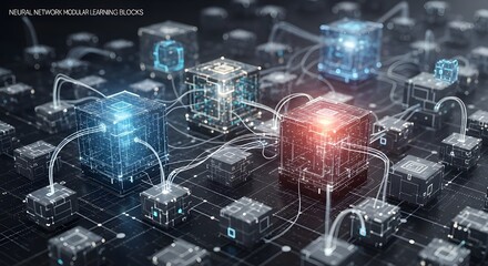 Advanced Neural Network Blocks Forming AI Connections on Digital Grid