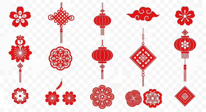 Traditional Chinese and Asian Symbol Icon Set
