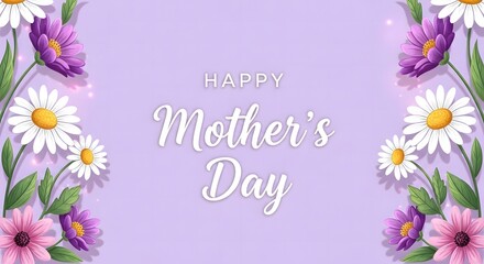 Mother's day floral greeting card