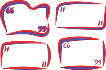 red blue colorful abstract pattern design quote text box frames