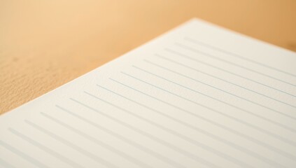 Lined writing page on a paper background