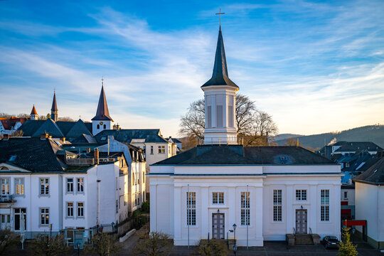 The Auferstehungskirche (Church of the Resurrection) in Arnsberg is an important historical building dating from 1825, located on the market square of this town in the Sauerland region (Germany). 