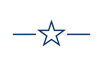 Minimal Patriotic Star Divider Line