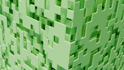 Abstract 3d illustration with layers of planes