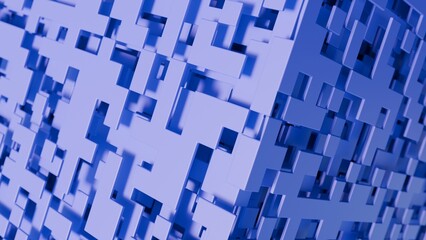 Abstract 3d illustration with layers of planes