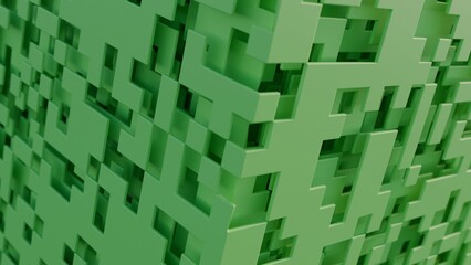 Abstract 3d illustration with layers of planes