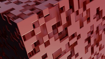 Abstract 3d illustration with layers of planes