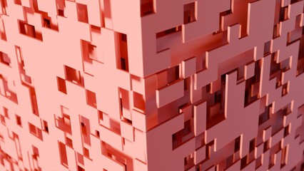 Abstract 3d illustration with layers of planes