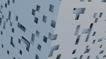 Abstract 3d illustration with layers of planes