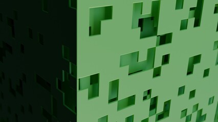 Abstract 3d illustration with layers of planes