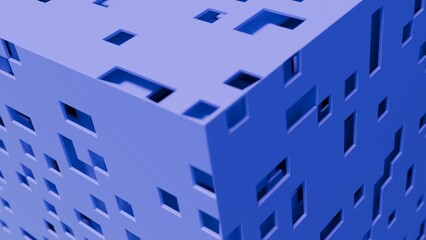 Abstract 3d illustration with layers of planes