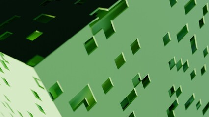 Abstract 3d illustration with layers of planes