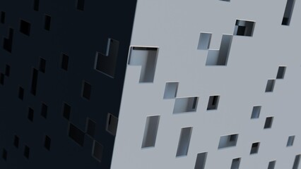 Abstract 3d illustration with layers of planes