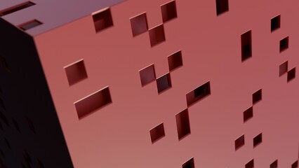 Abstract 3d illustration with layers of planes