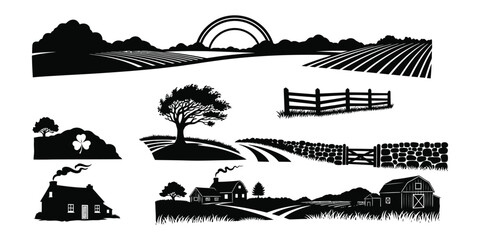 Rural landscape silhouettes © mdkamran