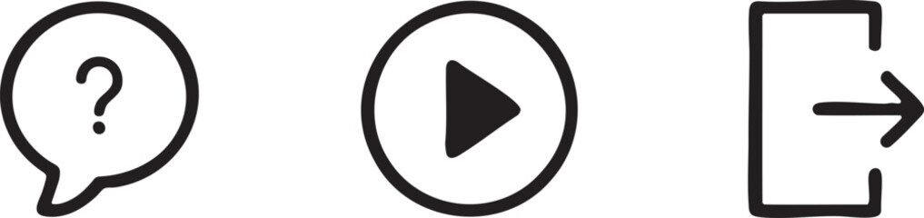 Media Control Icons Set for Video and Audio