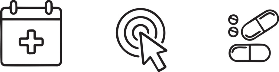 Obraz premium Medical Accessibility Icons Set for Healthcare and Hospital