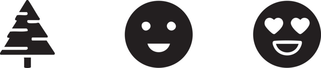 Nature Emoji Icons Set for Environment and Weather