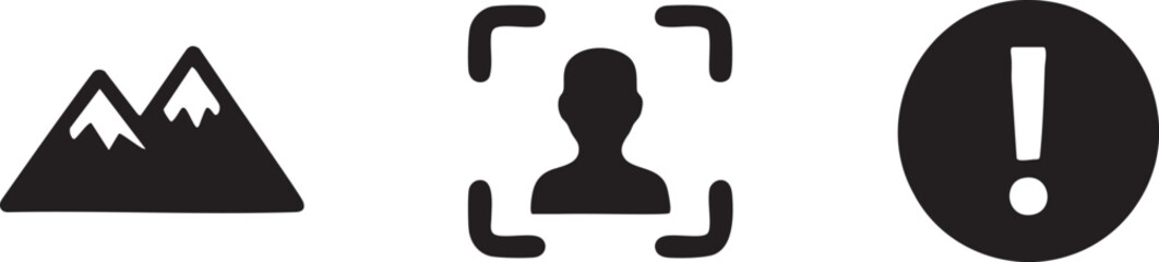 Navigation Warning Icons Set for Alert and Safety