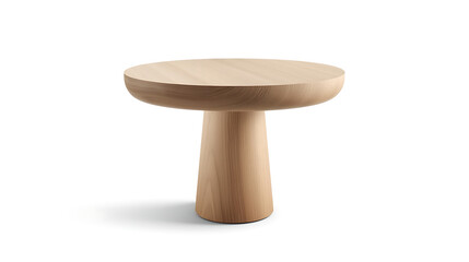 Modern round wooden coffee table illustration