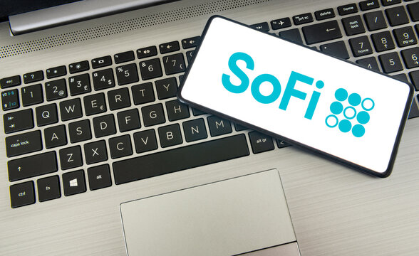 Sofi logo on smartphone. Link&ouml;ping, &Ouml;sterg&ouml;tland, Sweden 01-25-2026.