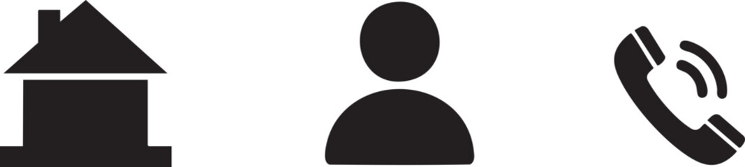 Real Estate Contact Icons Set for Property Sales