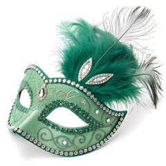 Carnival mask on white background