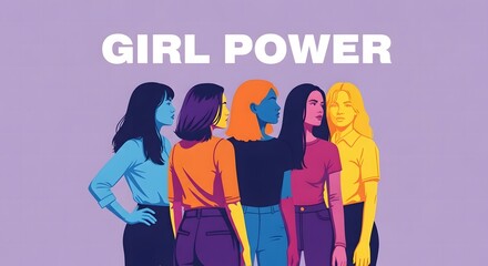 Empowering women on international women's day celebrating girl power and equality