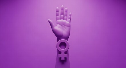 Empowering women's day breaking free from shackles symbol
